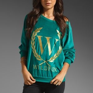 WILDFOX VELOUR LAUREL SWEATSHIRT, RARE! NWOT!